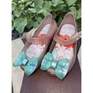 Mini Melissa The Little Mermaid Ariel Toddler Girls Shoes Size 8 Boutique